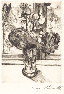 Rosen in einem Wasserglas - Lovis Corinth