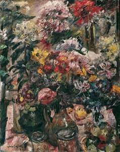 Nature Morte avec Chrysanthèmes et Amaryllis