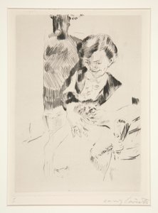 Femme avec un chaton - Lovis Corinth