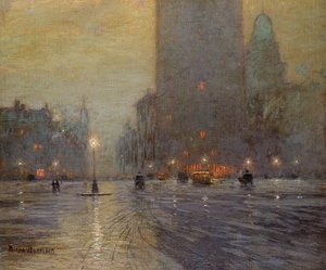 Madison Square, nuit pluvieuse