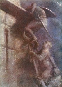 Illustration pour les récits des croisades (lithographie couleur)