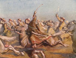 Illustration pour les récits des croisades (lithographie couleur)