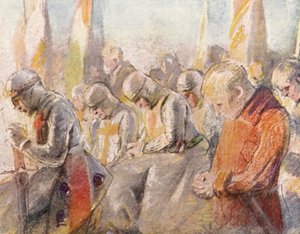 Illustration pour les récits des croisades (lithographie couleur)