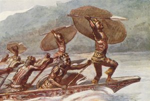 Illustration pour la vie de HM Stanley (lithographie couleur)