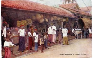 Boutique ou magasin indigène, Ceylan, c.1900-20