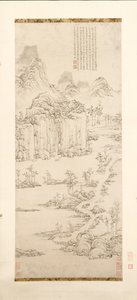 Retraite Taoïste dans la Montagne et le Ruisseau (Paysage après Ni Zan [1301–1374]) - Lu Zhi