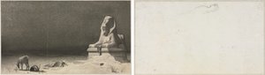 Le repos pendant la fuite en Égypte (recto); Esquisse d