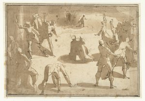 Lapidation de Saint Étienne - Luca Cambiaso