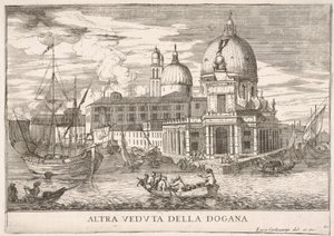 Planche 61 : Vue de la douane Dogana da Mar à la confluence du Grand Canal a..., 1703