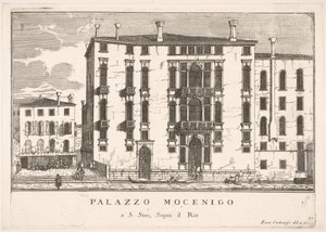 Planche 91 : Vue du palais Mocenigo à Campo San Stae, Venise, 1703, des bâtiments..., 1703