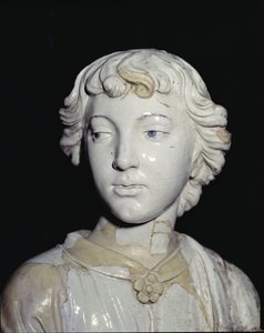 Ange tenant une bougie (détail) - Luca Della Robbia