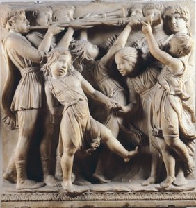 Enfants et chérubins dansant, chantant et jouant, détail de la Cantoria