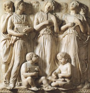 (détail) de la Cantoria dans la cathédrale de Santa Maria del Fiore, Florence - Luca Della Robbia