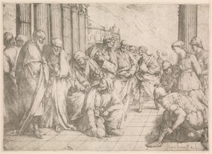 Christ et la femme adultère - Luca Giordano