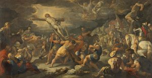 Érection de la croix - Luca Giordano