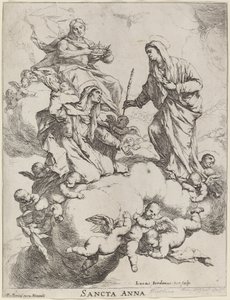 Sainte Anne Reçue par la Vierge et le Christ - Luca Giordano