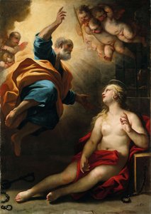 Saint Pierre guérissant Sainte Agathe - Luca Giordano