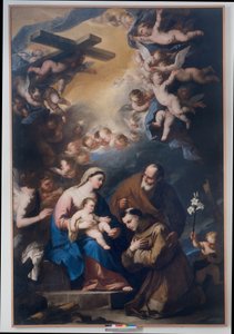 La Sainte Famille vénérée par Saint Antoine de Padoue - Luca Giordano