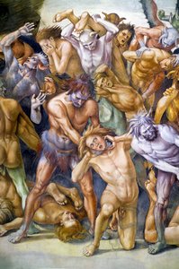Damné en enfer, du cycle de fresques du Jugement dernier - Luca Signorelli