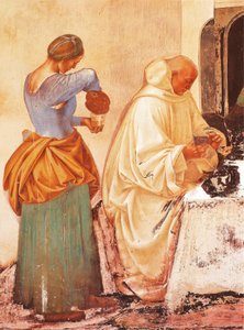 Histoires de Saint Benoît, fresque, Cloître de Saint Benoît, Abbaye de Monte Oliveto Maggiore - Luca Signorelli
