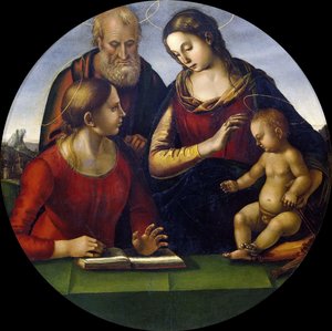 La Sainte Famille avec Saint, vers 1490-1495