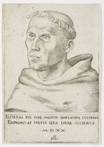 Martin Luther, buste en vue de trois-quarts - Lucas Cranach the Elder