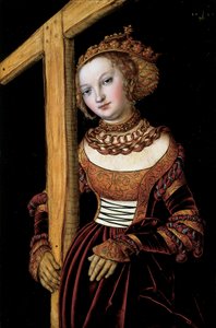 Sainte Hélène avec la croix - Lucas Cranach the Elder