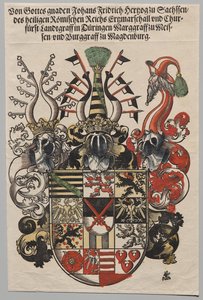 Blason de Jean Frédéric, Électeur de Saxe, dit le Magnanime - Lucas Cranach