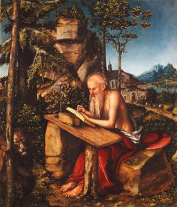 Saint Jérôme écrivant dans un paysage rocheux, vers 1515 - Lucas Cranach