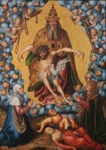 La Trinité, vénérée par Marie et Sébastien - Lucas Cranach the Elder