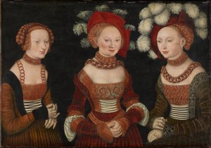 Allemand : Die Prinzessinnen Sibylla (1515-1592), Emilia (1516-1591) und Sidonia (1518-1575) von Sachsen Les princesses Sibylla (1515-1592), Emilia (1516-1591) et Sidonia (1518-1575) de Saxe