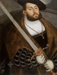 French : Johann Friedrich I, le Magnanime (1503-1554), Electeur de Saxe Johann Friedrich I, the Magnanimous, Elector of Saxony - Lucas Cranach the Elder
