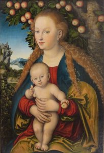 Allemand : Madonna und Kind unter dem Apfelbaum Madonna and Child under the Apple Tree / La Vierge et l