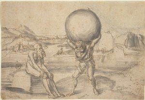 Hercule soulage Atlas du globe