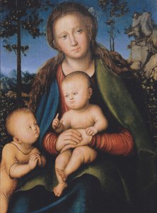 Madonna con Bambino e San Giovannino - Lucas Cranach the Elder