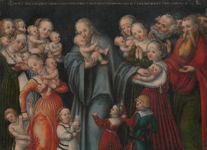 Christ Bénissant les Enfants, vers 1545-50 - Lucas Cranach the Younger