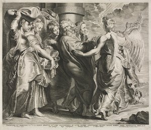 Loth et sa famille quittant Sodome - Lucas Emil Vorsterman