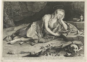 Marie Madeleine pénitente dans une grotte