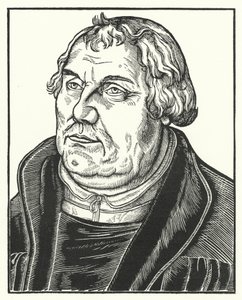 Portrait du réformateur protestant allemand Martin Luther dans sa vieillesse - Lucas the Elder (after) Cranach
