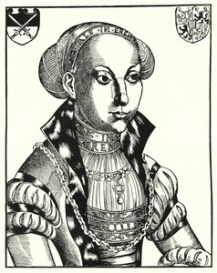 Sybille de Clèves, épouse de Jean-Frédéric Ier, Électeur de Saxe (gravure) - Lucas the Elder (after) Cranach