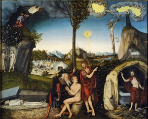 La loi et la grâce - Lucas the Elder Cranach