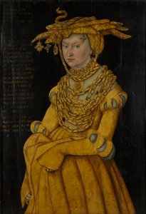 Portrait de Catherine de Mecklembourg, duchesse consort de Saxe (1487-1561) - Lucas the Elder Cranach