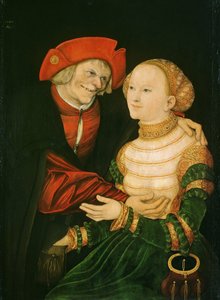 Le couple mal assorti - Lucas the Elder Cranach