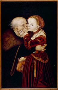 Le vieux fou. Peinture par Lucas Cranach (1472-1553) (école allemande) XVIe siècle. Prague, Galerie nationale