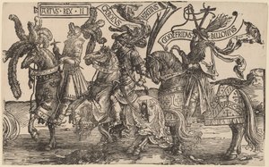 Arthur, Charlemagne, Godefroy de Bouillon - Lucas van Leyden