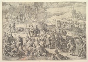 Calvaire Golgotha, 1517 - Lucas van Leyden