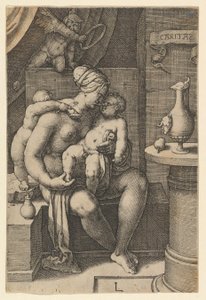 Charité, de la série Les Sept Vertus, 1530 - Lucas van Leyden