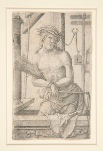 Christ en homme de douleurs avec les instruments de la Passion - Lucas van Leyden