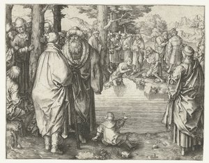 Baptême du Christ dans le Jourdain - Lucas van Leyden