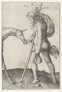 Jeune femme avec biche - Lucas van Leyden